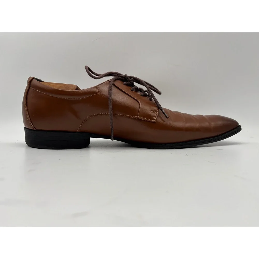 Alfani Andrew Men's Brown Dress Shoes Memory Foam Lace-Up Derby Size 11M